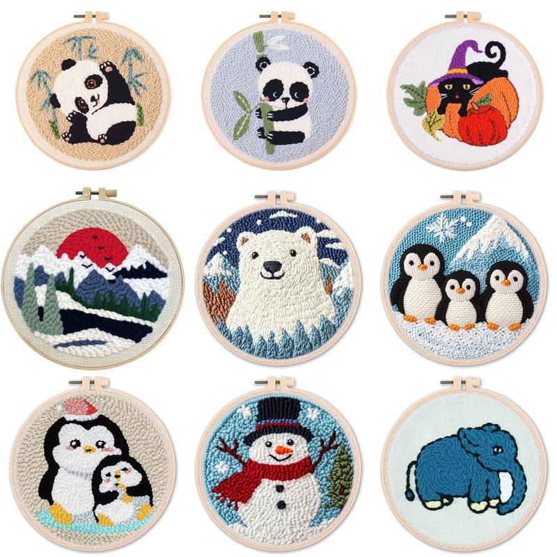 Kitchen Gadgets Crossword - Decorative Punch Needle Embroidery Cartoon Animal