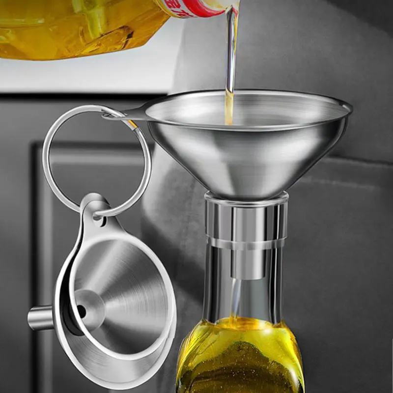 Kitchen Gadgets Ninja - 3Pcs Stainless Steel Kitchen Funnel Set