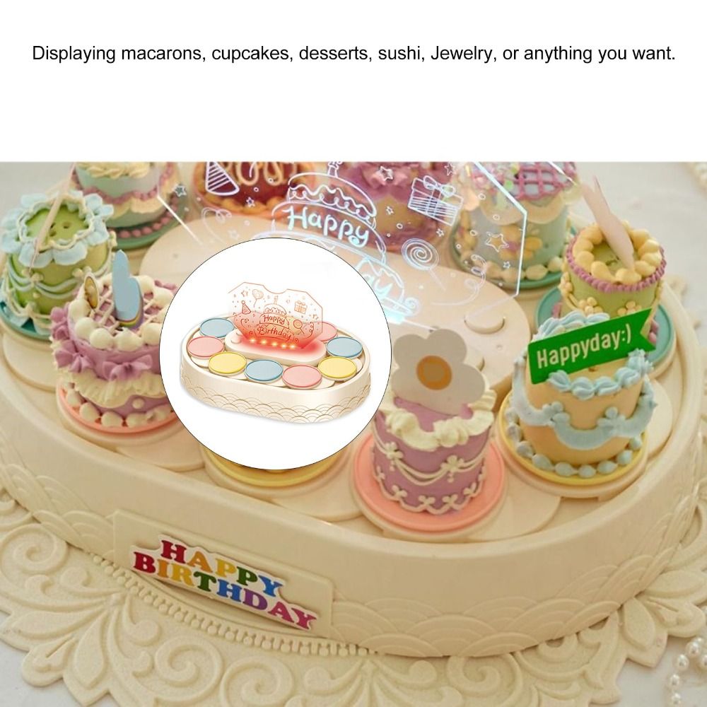 Cake Decorating Turntable - Lights Automatic Rotating Cake Machine Music