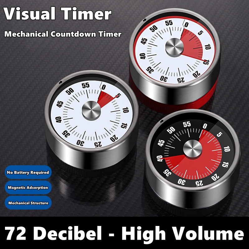 Kitchen Helper Gadgets - Countdown Reminder Magnetic Mechanical Visual Timers