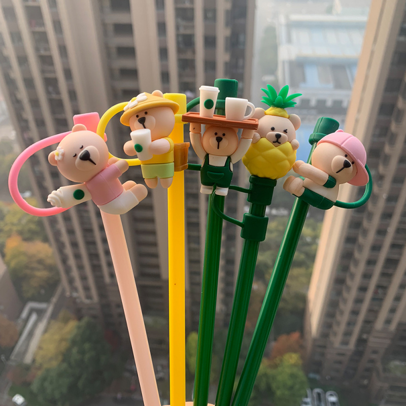 Kitchen Gadgets Ninja - Creative Silicone Straw Stopper Reusable Dust-proof