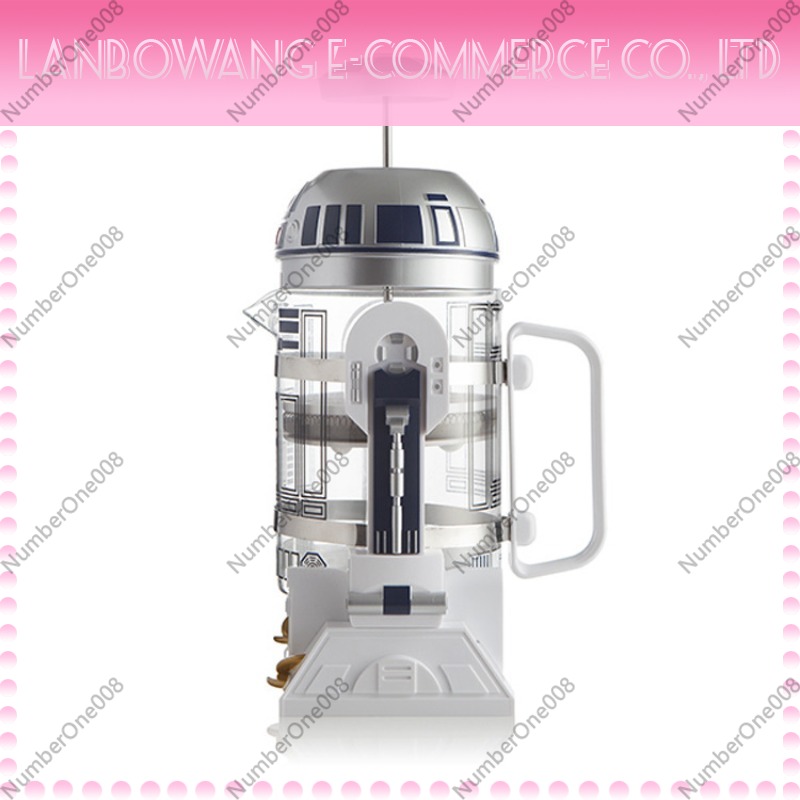French Press Coffee Maker - Creative R2D2 Robot Shape Mini Manual