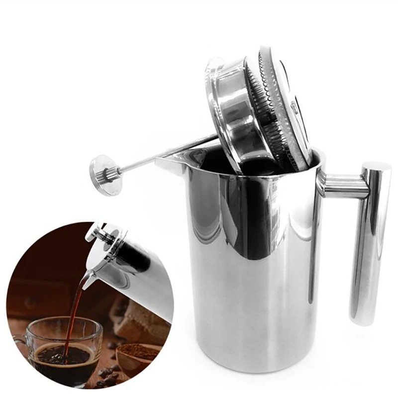 French Press Coffee Maker - Double Walled Insulated Coffee Pot Filter