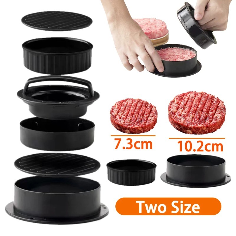 Kitchen Helper Gadgets - Round Hamburger Burger Press Beef Grill