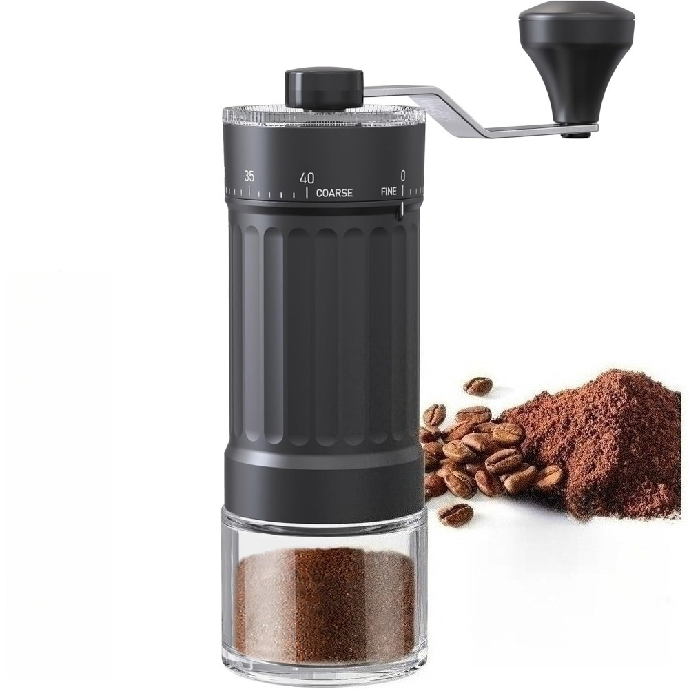 French Press Coffee Maker - Manual Coffee Grinder with 40 External