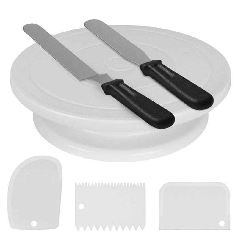 Cake Decorating Turntable - Cake Turntable Set Icing Smoother Cake