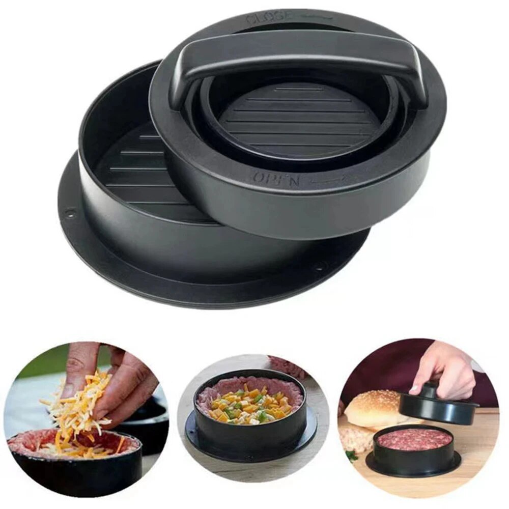 Round Hamburger Burger Press B - Kitchen Helper Gadgets review and price