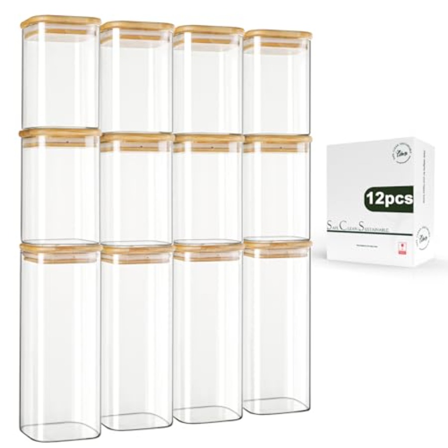 12-Pack Square Glass Storage J - Food Storage Containers review and price