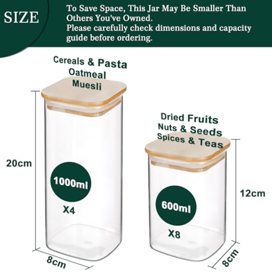 12-Pack Square Glass Storage J - Food Storage Containers review and price