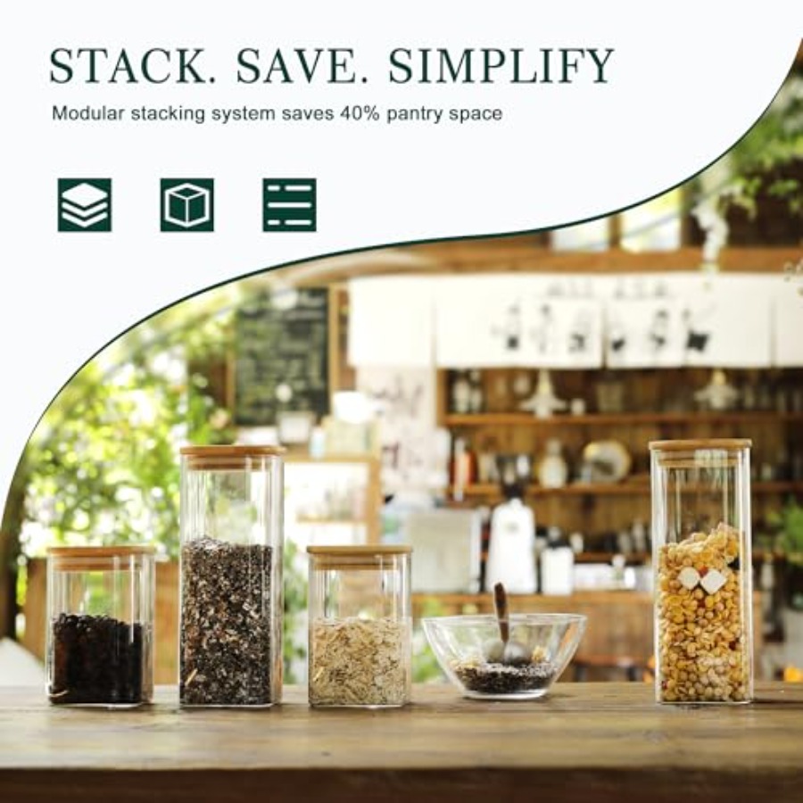 12-Pack Square Glass Storage J - Food Storage Containers review and price