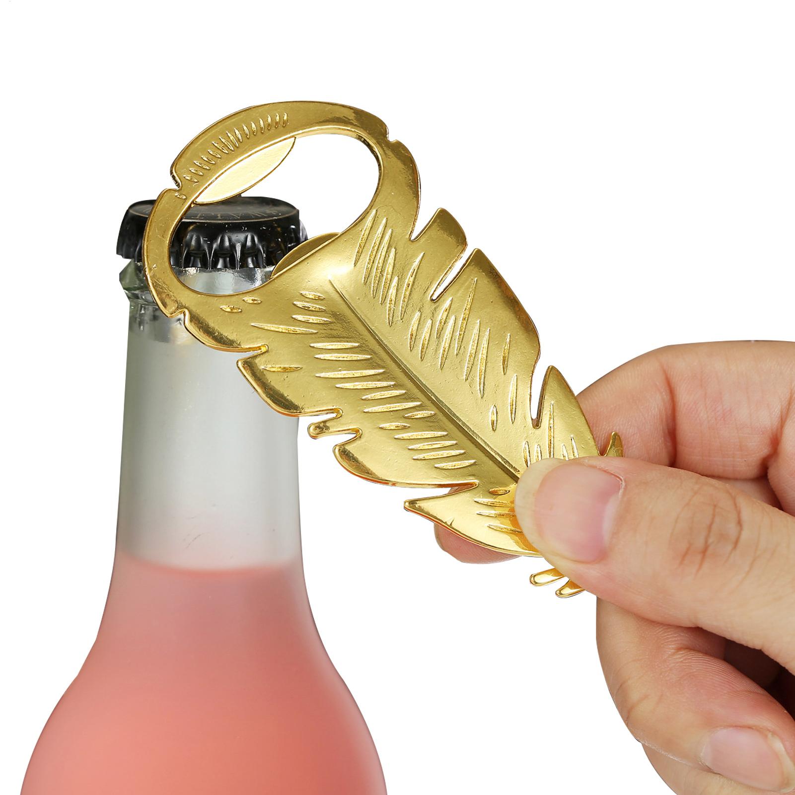 Gold Beer Opener Feathe r Shap - Kitchen Gadgets Home Party review and price