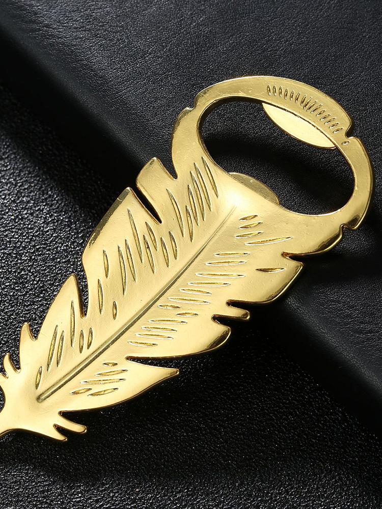 Gold Beer Opener Feathe r Shap - Kitchen Gadgets Home Party review and price