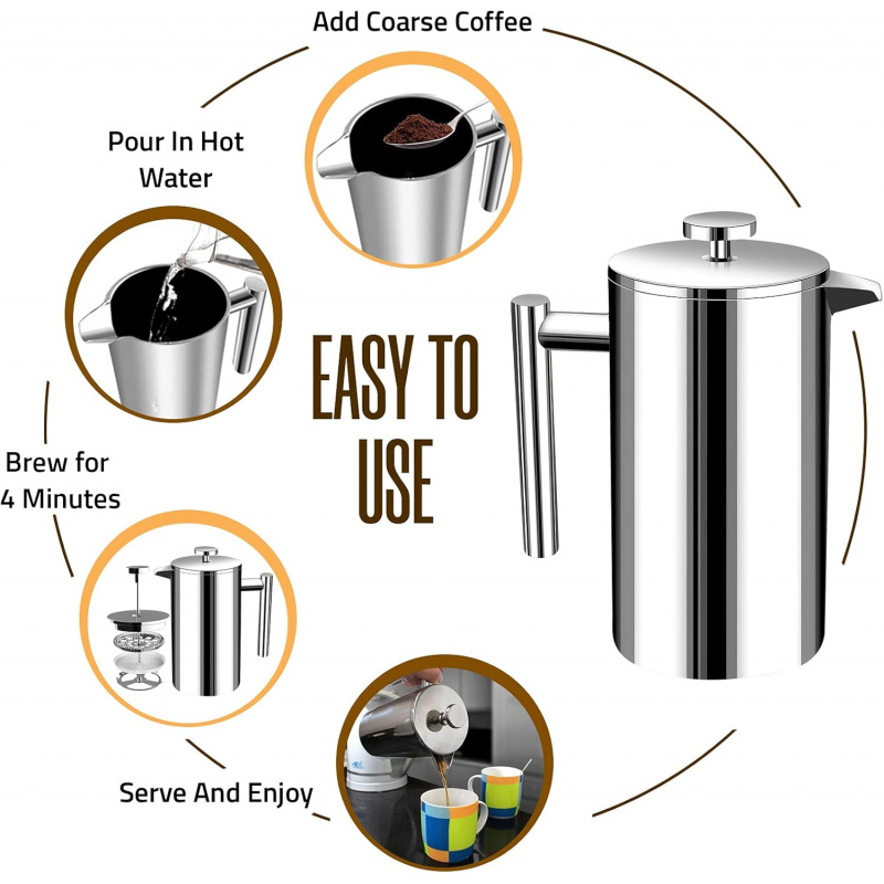 304 Grade Stainless Steel Fren - French Press Coffee Maker review and price
