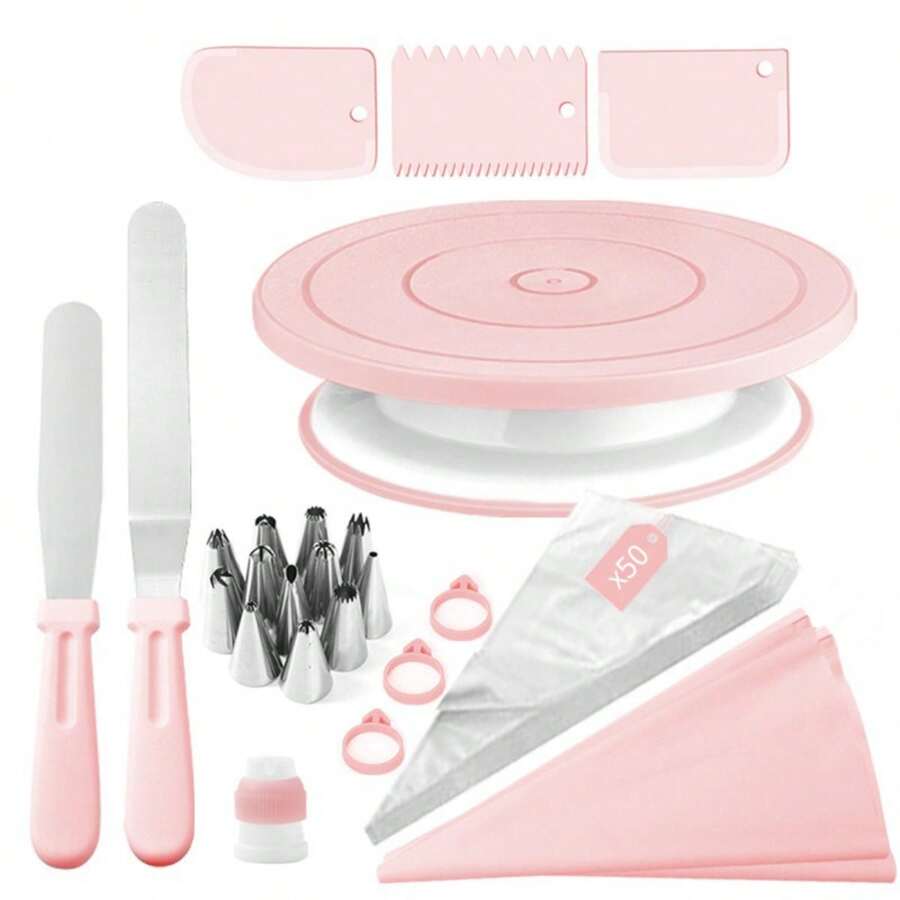 74pcs Pink & Green Cake Turnta - Kitchen Gadgets Green review and price