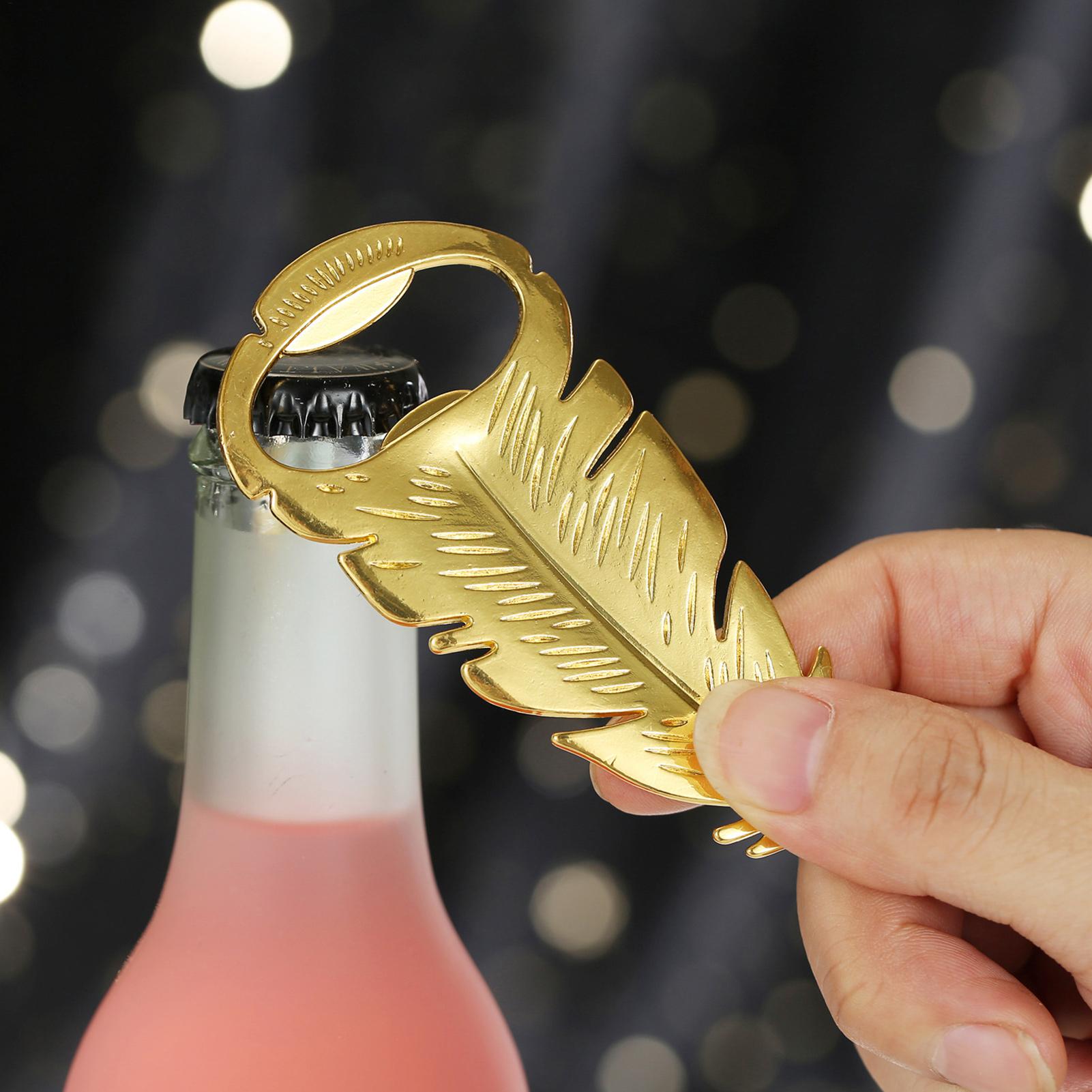 Beer Bottle Opener Gold Feathe - Kitchen Gadgets Home Party review and price