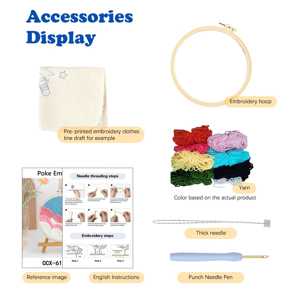 20x20cm Punch Needle Embroider - Kitchen Gadgets Crossword review and price