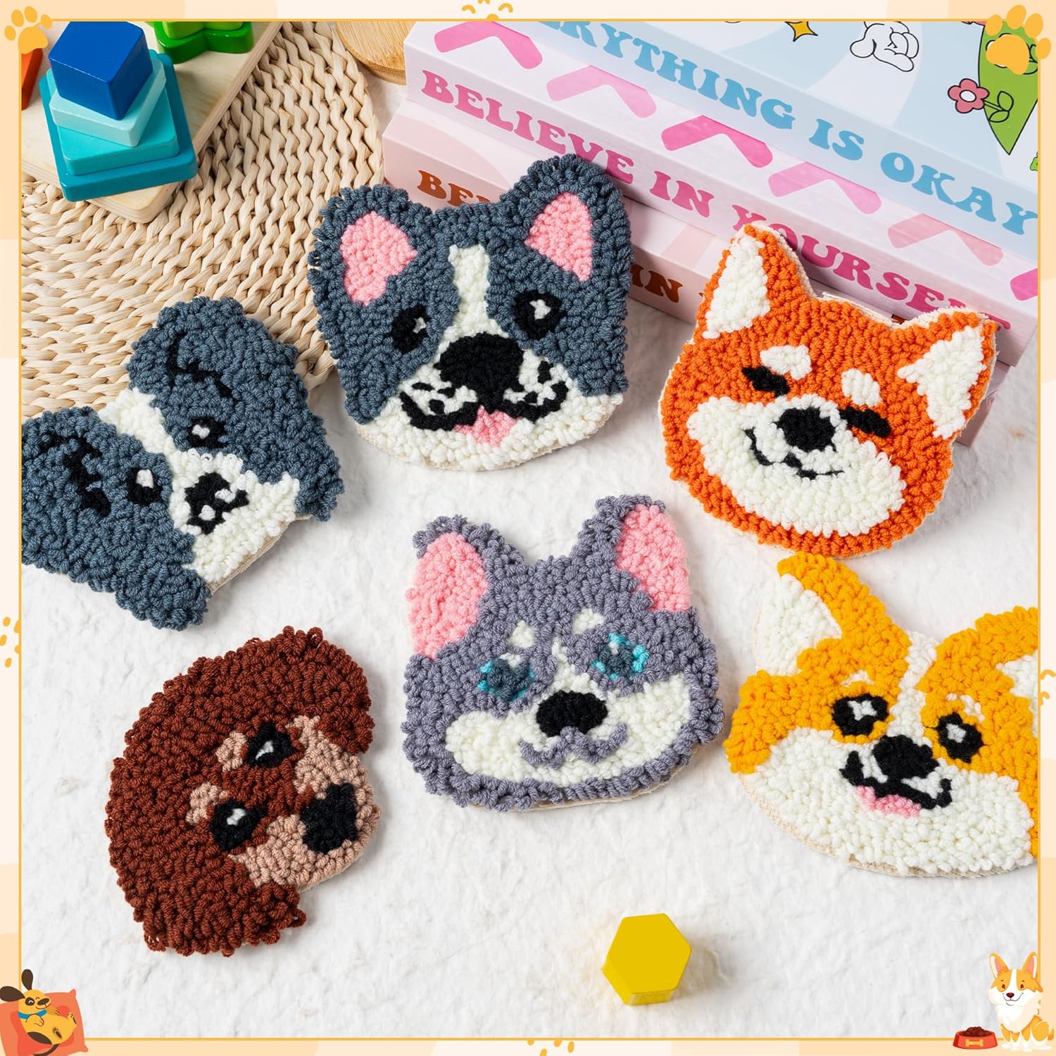 6pcs Cat Punch Needle Embroide - Kitchen Gadgets Crossword review and price