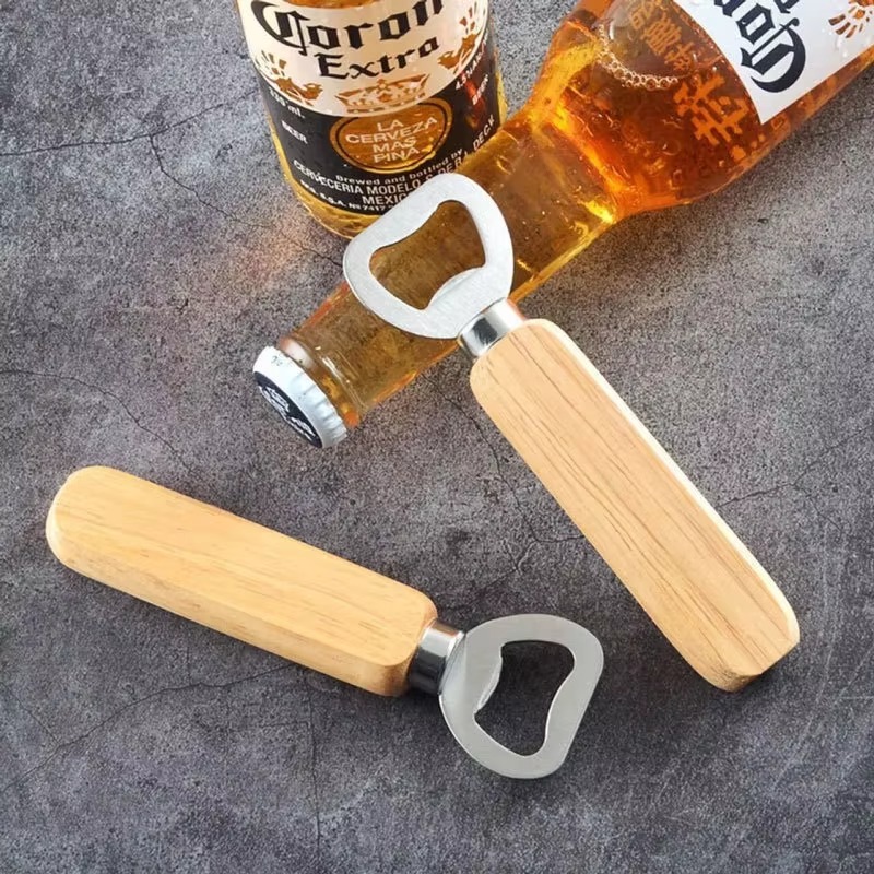 Stainless Steel Wooden Bottle  - Kitchen Gadgets Home Party review and price