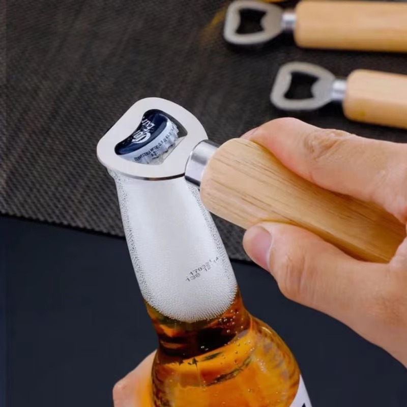Stainless Steel Wooden Bottle  - Kitchen Gadgets Home Party review and price