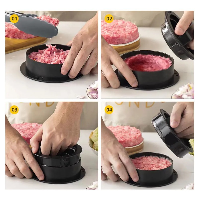 Round Hamburger Burger Press B - Kitchen Helper Gadgets review and price