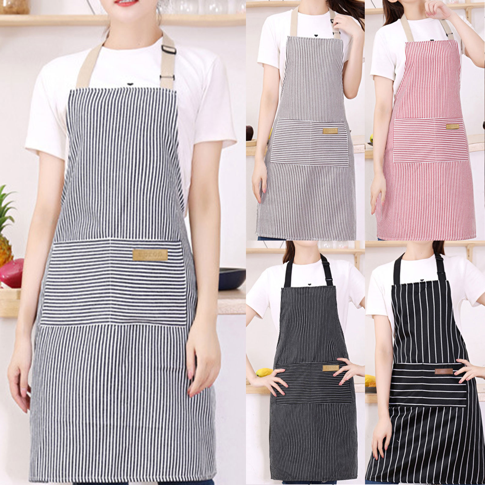 Striped Bib Apron For Men Wome - Kitchen Helper Gadgets review and price