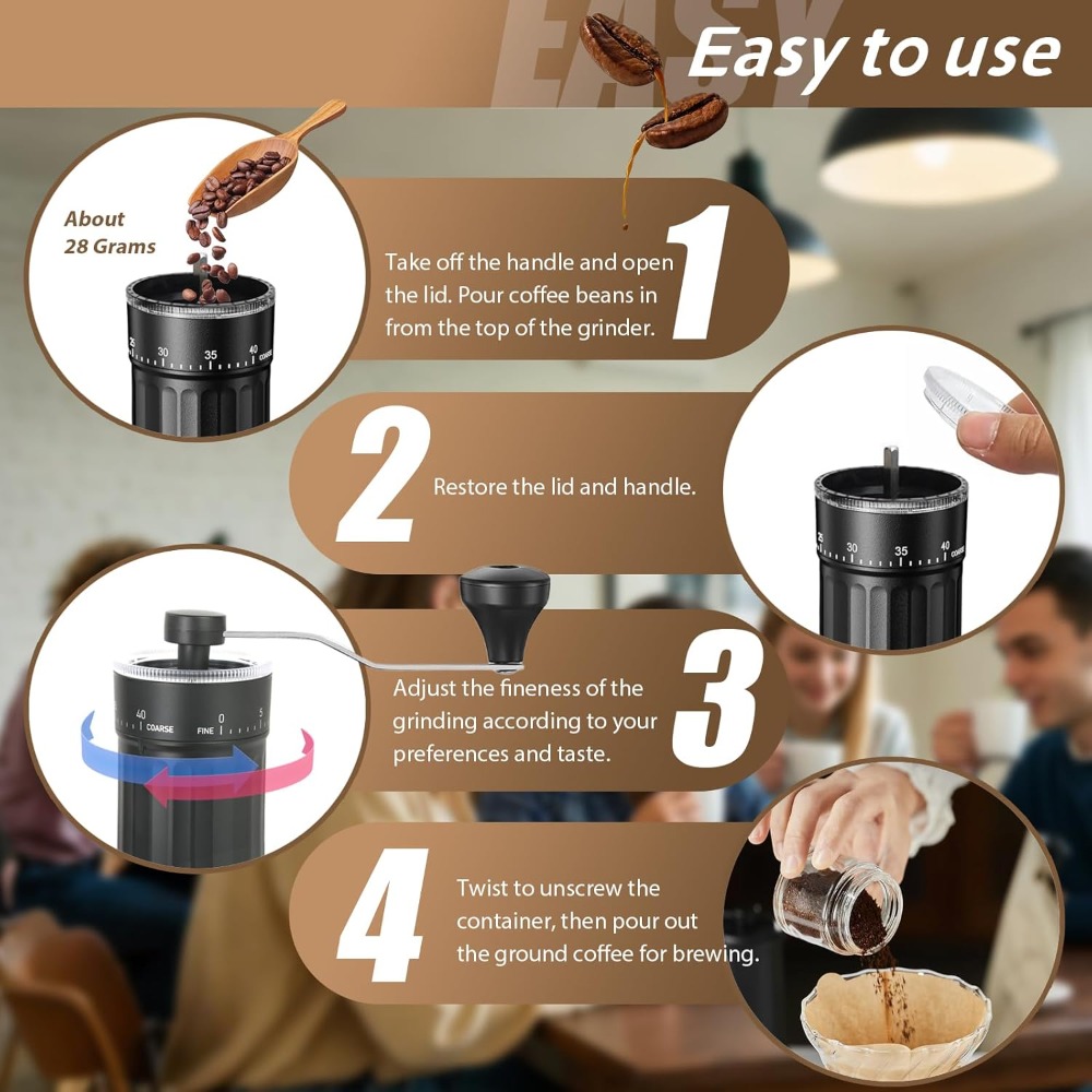 Manual Coffee Grinder with 40  - French Press Coffee Maker review and price