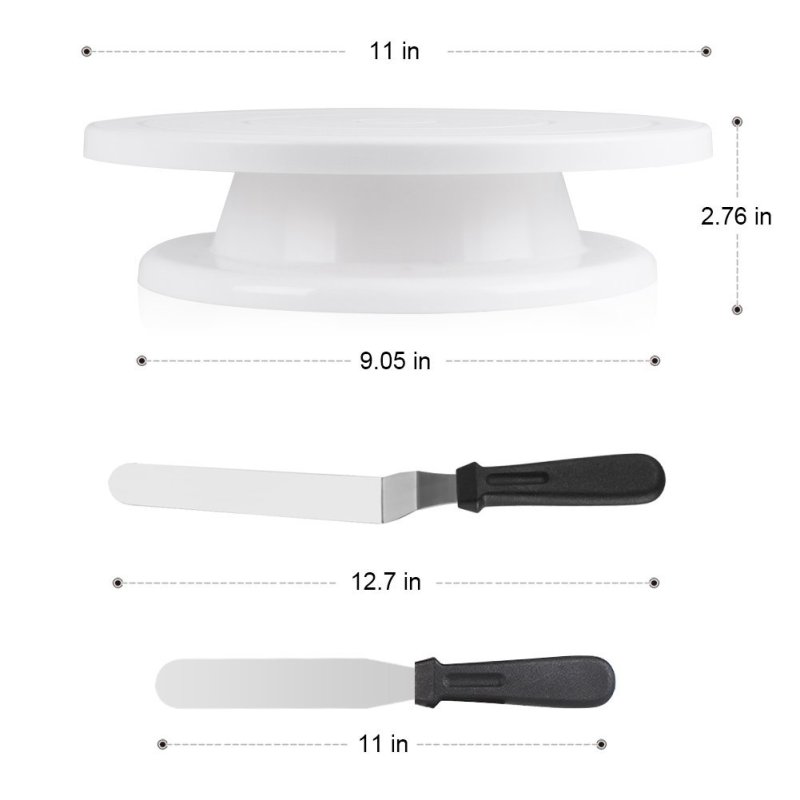 Cake Turntable Set Icing Smoot - Cake Decorating Turntable review and price