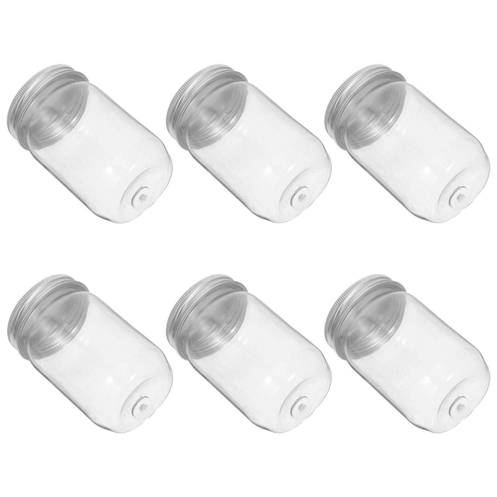 6Pcs Clear Plastic Mason Jars  - Food Storage Containers review and price