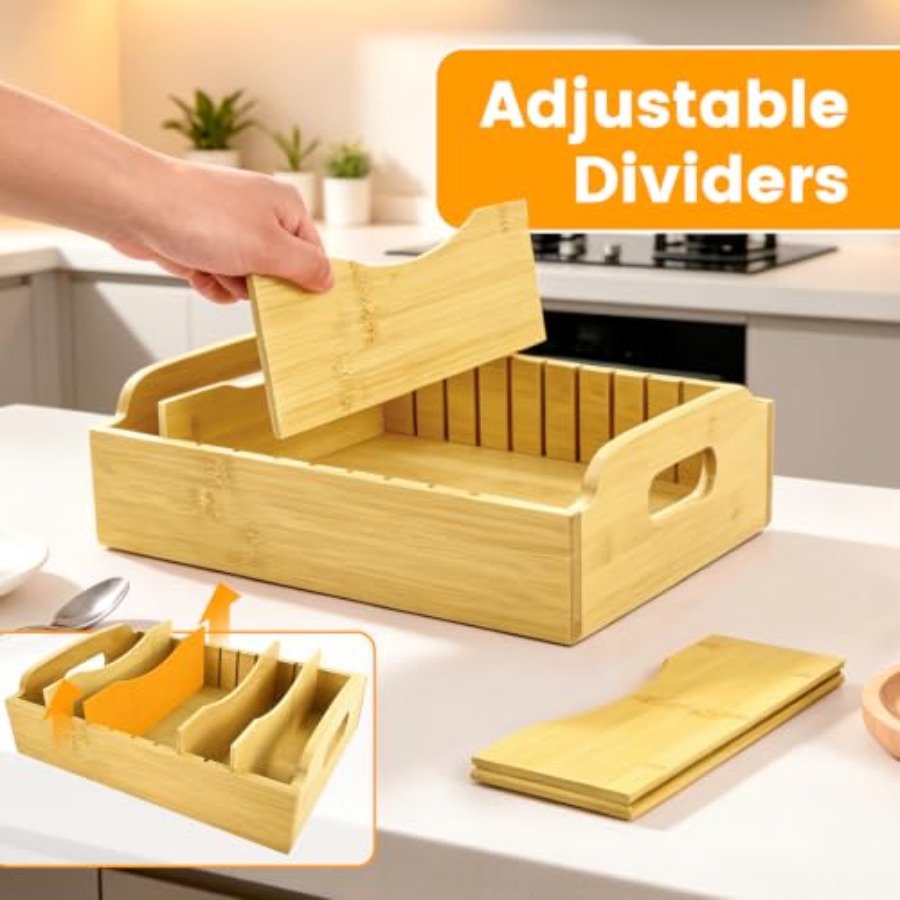 2 Pack Bamboo Lid Organizer, 1 - Food Storage Containers review and price