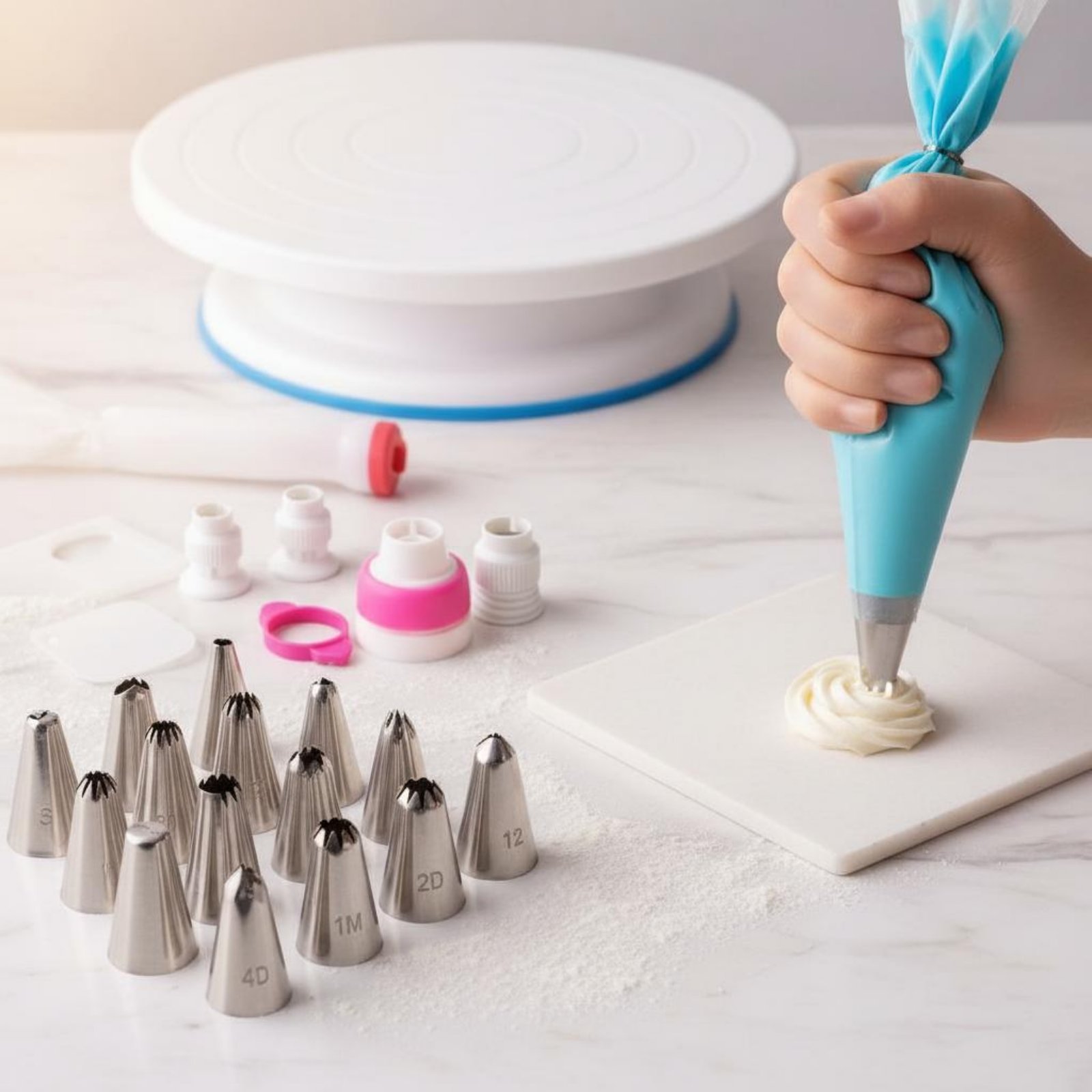 356 Pieces Cake Decorating Kit - Cake Decorating Turntable review and price